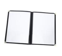 COLLBATH Transparent Menu Holder with Stain-resistant PVC Restaurant Menu Binder for Drink Lists Receipt Display and Recipe Pages Clear Professional for Bars and Cafes