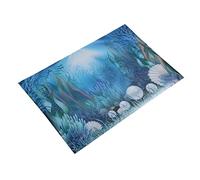 COLLBATH Tropical Fish Tank Background Paper 3d Underwater Scene Fish Tank Decorations Plants Sticker
