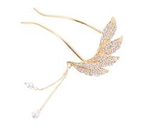 COLLBATH U Shaped Tassel Hair Clip with Elegant Pearl Rhinestones for Women Hairpin Bun Maker Stylish Hair Accessory and Various Occasions