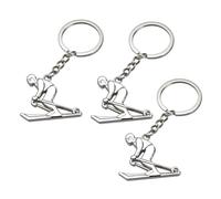 COLLBATH Unique Snowman Keychains Mens Keyring Decorative Skiing for Present Giving