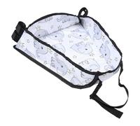COLLBATH Universal Stroller Organizer with Removable Installation and Adjustable Straps, Oxford Cloth and Cotton Bottom Pouch for Pushchair Storage, Enhanced Capacity Underseat Compartment