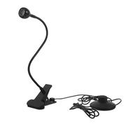 COLLBATH UV LED Nail Lamp: Quick Drying Light with Flexible Gooseneck & Foot Control, 5W LED Nail Lamp with Clamp for Manicure, Hands-Free Operation Black