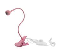 COLLBATH UV LED Nail Lamp: Quick Drying Light with Flexible Gooseneck & Foot Control, 5W LED Nail Lamp with Clamp for Manicure, Hands-Free Operation Pink