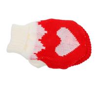COLLBATH Valentine's Day Pet Sweater for Small Dogs and Cats Decorative Knitted Jumper with Heart Pattern Easy to Wear Winter Comfort Clothes for Puppies and Kittens Lightweight