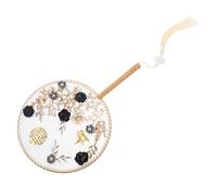 COLLBATH Vintage Chinese Style Round Bridal Fan Traditional Wedding Accessory for Brides Blue Classical Handheld Fan for Wedding Gifts Party Favors and Stage Props