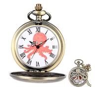 COLLBATH Vintage Octopus Pocket Watch Retro Metal Hanging Watch Decorative Men’s Mechanical Timepiece with Chain for Collectors and Steampunk Fashion