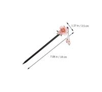 COLLBATH Vintage Peachwood Hairpin with Delicate Flower and Tassel Beads Traditional Folk-custom Hair Stick for Women Retro Hair Accessory for Casual Party Cosplay Chinese Culture