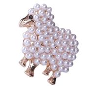 COLLBATH Vintage Pearl Sheep Brooch Pin Unique Decorative Animal Accessory for Women Clothing Lightweight Design for Sweaters and Bags