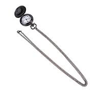 COLLBATH Vintage Pocket Watch Necklace Vintage Shape Alloy Retro Pendant Keep Accurate Time Black Chic Style Suitable for Shopping and Party