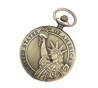 COLLBATH Vintage Pocket Watch Statue Pendant Retro Chain for Women Gr eity Accessories