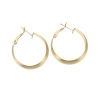 COLLBATH Vintage Thick Gold Hoop Earrings for Women Retro Hollow Round Simple Circle Jewelry for Mother's Day Valentines Stylish Everyday Accessory