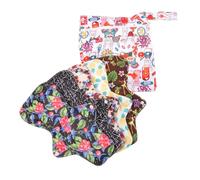 COLLBATH Washable Sanitary Pads Women's Pads Bamboo Fiber Super Absorbent Material Leakproof Comfortable Reusable Random Style