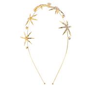 COLLBATH Wedding Headband Stars and Rhinestones for Bridal Hair Styling Formal Wedding Events and Bridesmaid Accessories Gold Sparkle Design