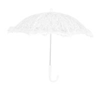 COLLBATH Wedding Lace Umbrella Elegant Photo Prop Black Flower Shape Decorative Parasol for Bridal Accessory Stage Performance Dance Party