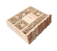 COLLBATH Wooden Bee House Garden Ornament Decorative Ladybug Cabin for Wildlife Garden