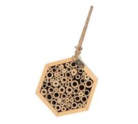 COLLBATH Wooden Bee House Handmade Multi Use Insect Hotel for Bees Butterflies Birds Reliable Outdoor Decor with Design Charming Beehive for Garden