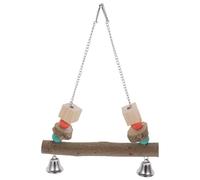 COLLBATH Wooden Bird Plaything Parrot Swing Sturdy Exercise Body Wear Resistant Material Creative Appearance Simple Beautiful Decoration Home Decoration for Pet Bird Parrot
