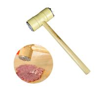 COLLBATH Wooden Double-Sided Steak Tenderiser Hammer Meat Tenderizer Hammer for Cooking Comfortable Handle
