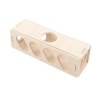 COLLBATH Wooden Hamster Tunnel Toy Small Animal Hideout for Guinea Pig Hedgehog Chinchilla Habitat Decor for Underground Exploration