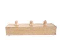 COLLBATH Wooden Resonator Box Rectangular Design for Tuning Forks with Triple Compartment Stability, Lightweight Universal Fork Compatibility, for Therapeutic Sessions and Physics