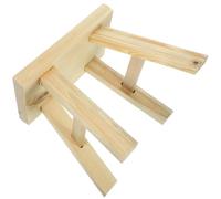 COLLBATH Wooden Stool Household Bathing Stool Living Room Footstool Convenient to Carry and Store Wood for