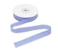 COLLBATH Yards Gingham Ribbon for Present Wrapping Craft Making Wedding Bouquets Cake Decoration DIY Party Decorations Multipurpose Packing Ribbon in Blue