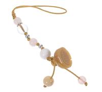 COLLBATH Yellow Jade Agate Phone Strap Wrist Lanyard Multi-purpose Pendant for Car Keys Mobile Phone Charm Delicate Chinese Style Hand Strap Gift for Women