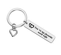 Colleague Gifts for Women You are My Favorite Work Wife Keyring Coworker Keyring Farewell Gifts Christmas Birthday Retirement Gifts Leaving Gifts for Colleague