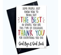 Colleague Leaving Card New Job Card Coworker Leaving Good Luck Congrats New Job Goodbye Leaving Job Thank You for Everything You Did PC612
