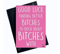 Colleague Leaving Cards Coworker Funny New Job Card Good Luck Bitches Congrats New Job Goodbye Leaving Job Funny Card Joke Banter Fun PC453