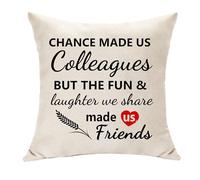 Colleague Leaving Gift Colleagues Presents Colleague Friend Home Decoration Cushuion Cover Throw Pillow Cover Gift for Coworker Employee Friend Goobye Gifts for Her Him Retirement (Chance made us)