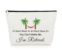 Colleague Leaving Gifts Funny Makeup Bag Humorous Retirement Gifts Retired Gifts for Women Coworkers Boss Teacher Friend Family Mom Grandma Cosmetic Bag Happy Retirement Party Gift Travel Pouch