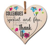 Colleagues Like You Special Thank You Hanging Heart Wooden Decoration Gift Leaving Work Card Alternative