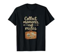 Collect Moments Not Miles Travel Adventure Quote Graphic T-Shirt