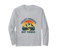 Collect Moments Not Things Retro Design Long Sleeve T-Shirt