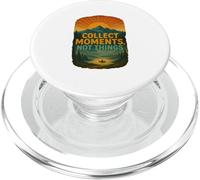 Collect Moments Not Things Retro Mountain Lake Landscape PopSockets PopGrip for MagSafe