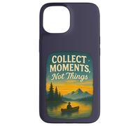Collect Moments Not Things Vintage Nature Scene Case for iPhone 15