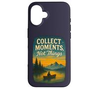 Collect Moments Not Things Vintage Nature Scene Case for iPhone 16