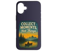 Collect Moments Not Things Vintage Nature Scene Case for iPhone 16 Plus