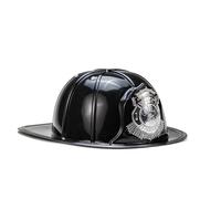 COLLECT PRESENT Deluxe Firefighter Helmet for Adults - Authentic Fire Chief Hat Design - Made from Sturdy Plastic, Black, One size