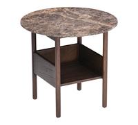 Collect Side Table Ø60 Emperador Marble /Dark Brown Oak