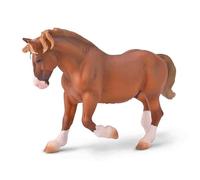 CollectA Breton Draft Horse Stallion (Chestnut) - Realistic Hand Finished Horse Toys, Animal Figures & Models, Gifts For Toddlers & Kids, Age 3 Years +