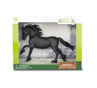 CollectA Friesian Mare Deluxe Window Box - Realistic Hand Finished Horse Figure, Animal Figures & Models, Gifts For Toddlers & Kids, Age 3 Years Old +