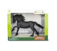 CollectA Friesian Mare Deluxe Window Box - Realistic Hand Finished Horse Figure, Animal Figures & Models, Gifts For Toddlers & Kids, Age 3 Years Old +