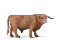 CollectA Highland Bull - Realistic Hand Finished Cow, Farm Animal Toys & Figures, Farmyard Gifts For Toddlers & Kids, Age 3 + Years Old