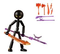 Collectable Action Figures Set With 7 Weapons,13Multi-Jointed Movable Robot,2026 New Stop Motion Figures,Full Body Mechanical Doll Birthday Gifts Kids Desktop Decorations Requires Assembly (BK)