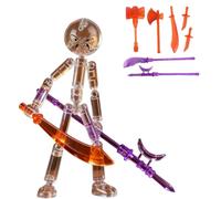 Collectable Action Figures Set with 7 Weapons, Multi-Jointed Movable Robot, Stop Motion Figures, Full Body Mechanical Doll, Full Body Poseability, for Kids, Hobbyists, 12x18x3cm (White)
