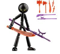 Collectable Action Figures Set with 7 Weapons Set, Multi-Jointed Movable Stop Motion Figures, For Teens Adults Collectors Display Cabinet Study Bedroom Living Roo (F)