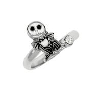 Disney Ring Nightmare Before Christmas Silver Plated Clear Stone White & Black RF00386RRWL