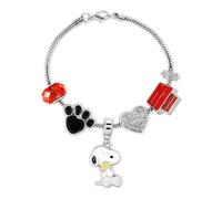 Collectable Peanuts Snoopy Charm Bracelet BH00530RL-7.PH - Base Metal